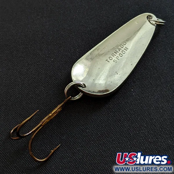 Vintage  Acme Tornado Spoon, 1/4oz nickel fishing spoon #18606