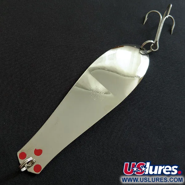 Vintage  Prescott Spinner Thin Doctor 185, 1/3oz nickel/red fishing spoon #18613