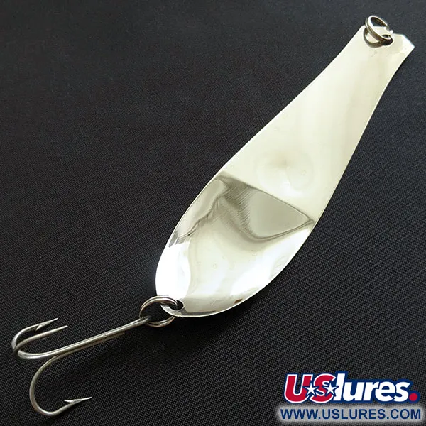 Vintage  Prescott Spinner Thin Doctor 185, 1/3oz nickel/red fishing spoon #18613