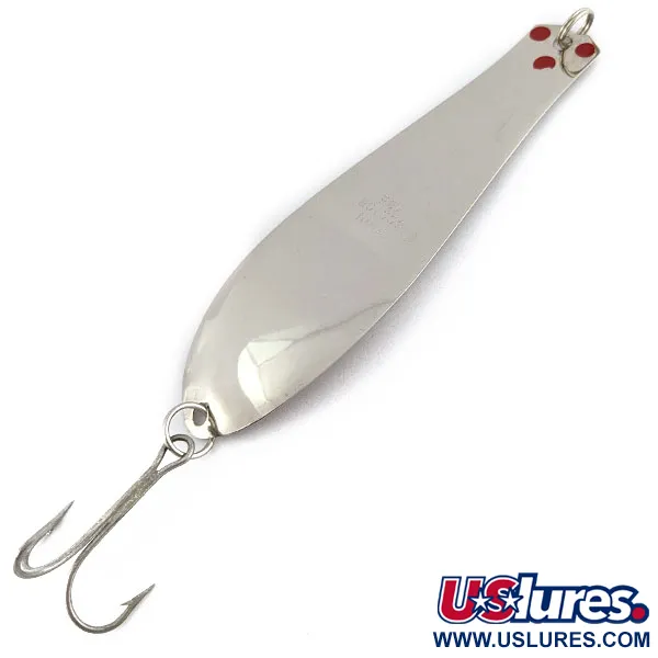 Vintage  Prescott Spinner Thin Doctor 185, 1/3oz nickel/red fishing spoon #18613