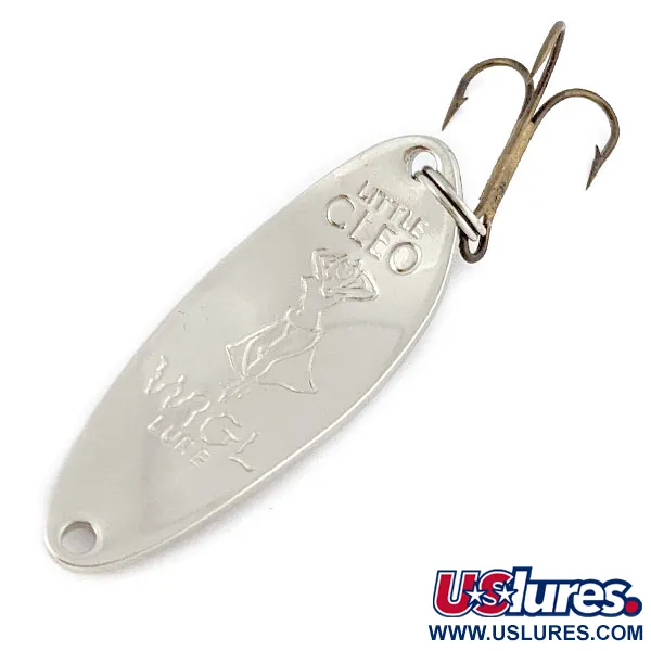 Vintage  Seneca Little Cleo (Hula Girl), 1/3oz nickel fishing spoon #18621