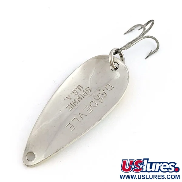 Vintage  Eppinger Dardevle Spinnie, 1/3oz Pearl fishing spoon #18623