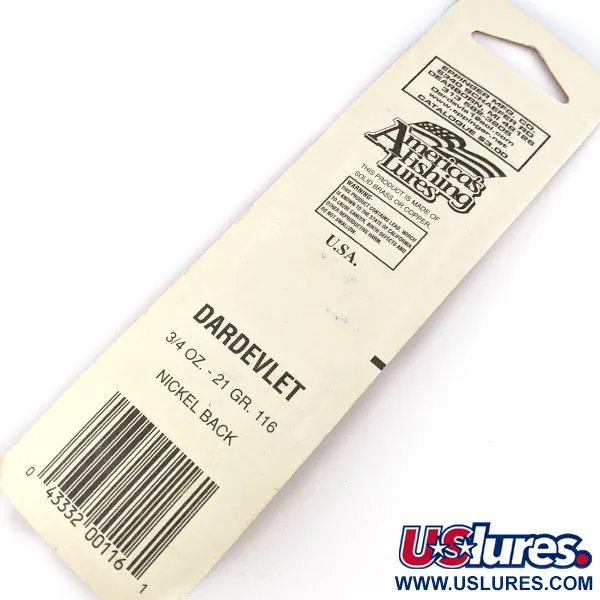  Eppinger Dardevle Dardevlet (1990s), 3/4oz red devle fishing spoon #18624