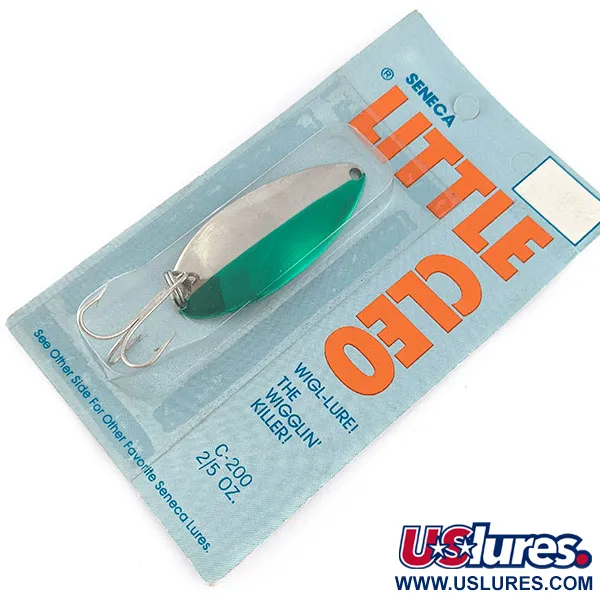  Seneca Little Cleo (Hula Girl), 1/2oz nickel/green fishing spoon #18628