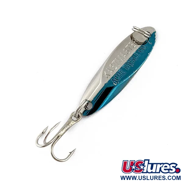 Vintage  Acme Kastmaster, 1/8oz nickel/blue fishing spoon #18638