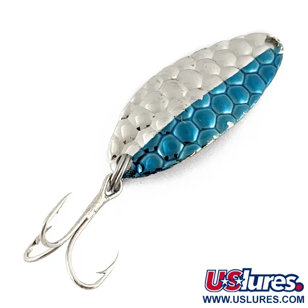 Vintage   Acme Little Cleo, 1/3oz nickel/blue fishing spoon #18651