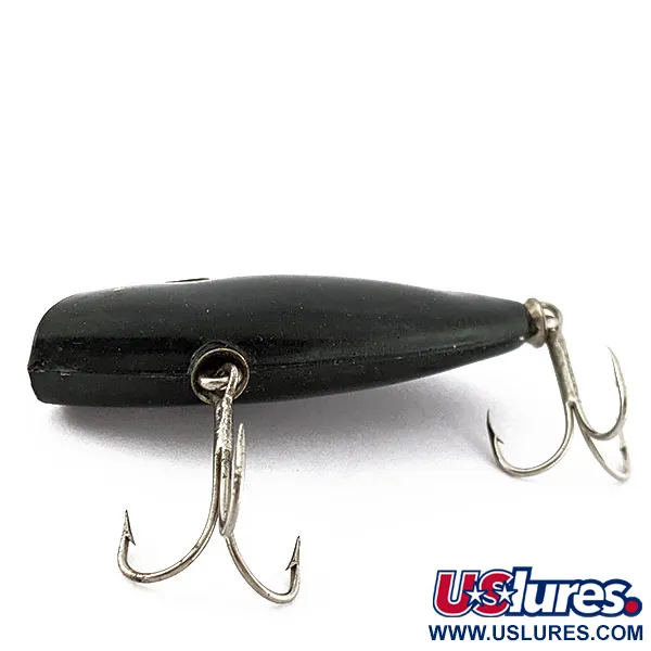 Vintage   Whopper Stopper Bayou Boogie, 1/2oz black fishing spoon #18652