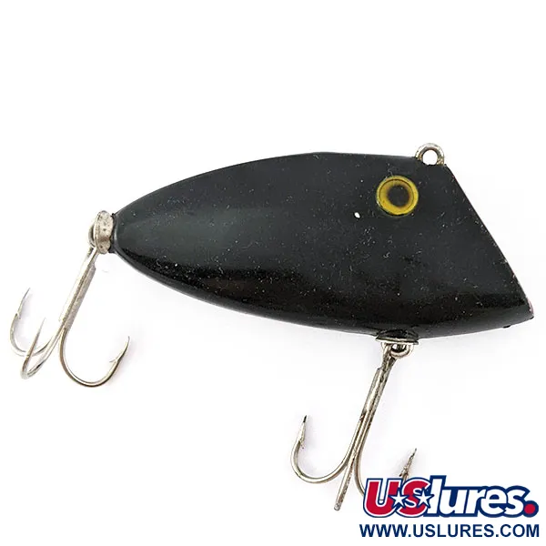 Vintage   Whopper Stopper Bayou Boogie, 1/2oz black fishing spoon #18652