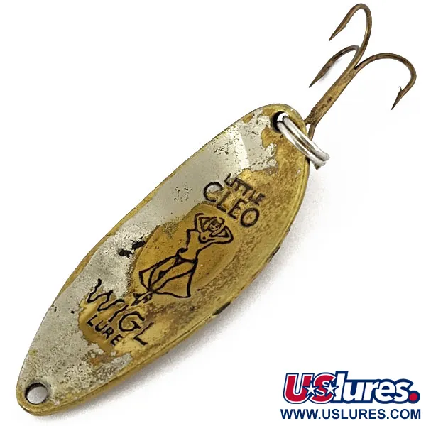 Vintage  Seneca Little Cleo (Hula Girl), 1/2oz gold/nickel fishing spoon #18668