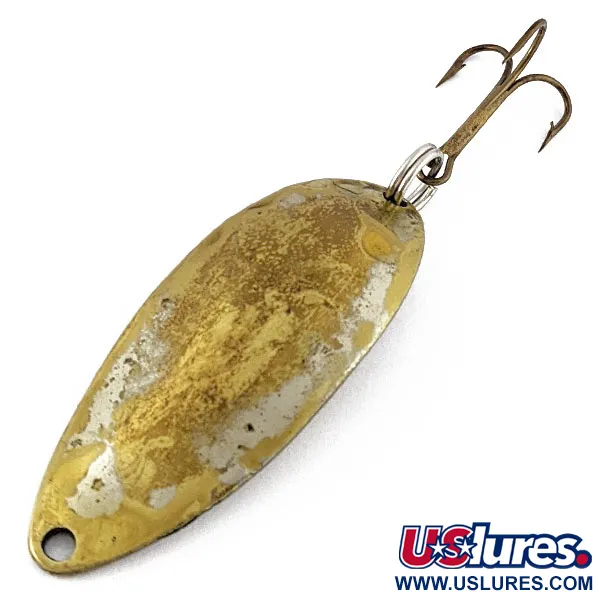 Vintage  Seneca Little Cleo (Hula Girl), 1/2oz gold/nickel fishing spoon #18668