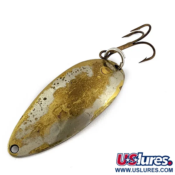 Vintage  Seneca Little Cleo (Hula Girl), 1/2oz brass/nickel fishing spoon #18677