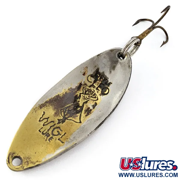 Vintage  Seneca Little Cleo (Hula Girl), 2/3oz nickel/gold fishing spoon #18678