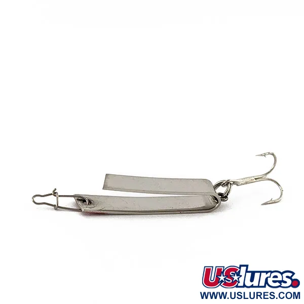 Vintage   Luhr Jensen Super-Duper 502, 3/32oz nickel/red fishing spoon #18679