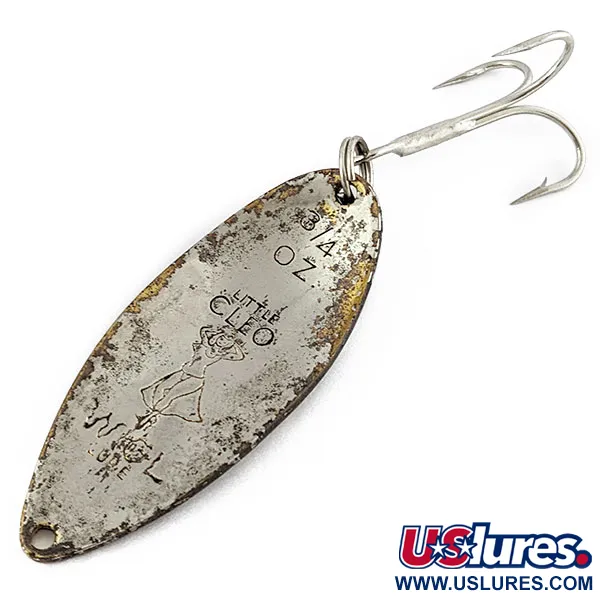 Vintage  Seneca Little Cleo (Hula Girl), 3/4oz nickel fishing spoon #18682