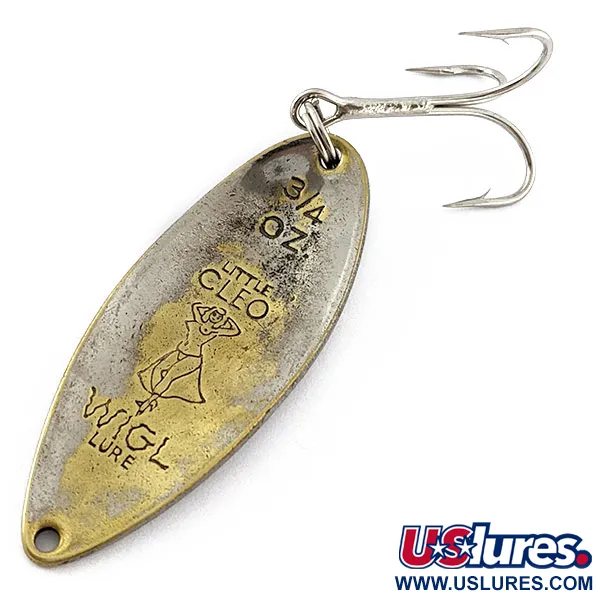 Vintage  Seneca Little Cleo (Hula Girl), 3/4oz nickel/brass fishing spoon #18683