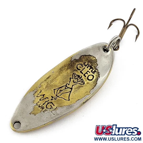 Vintage  Seneca Little Cleo (Hula Girl), 2/3oz gold/nickel fishing spoon #18687