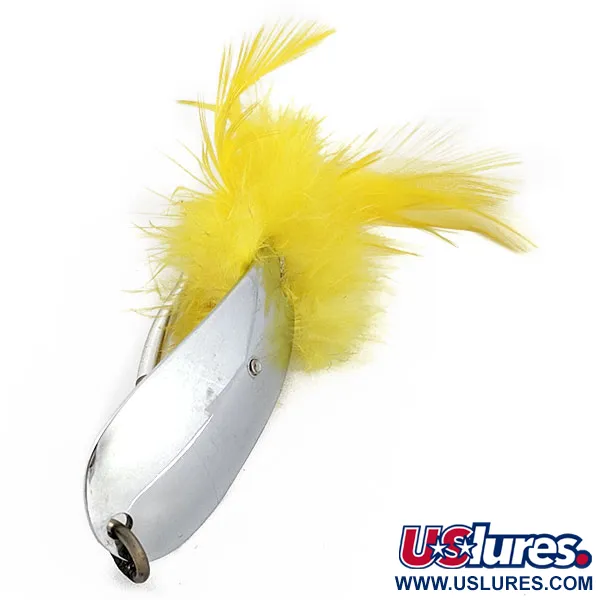 Vintage   Tony Accetta HOBO , 2/5oz nickel/yellow fishing spoon #18693