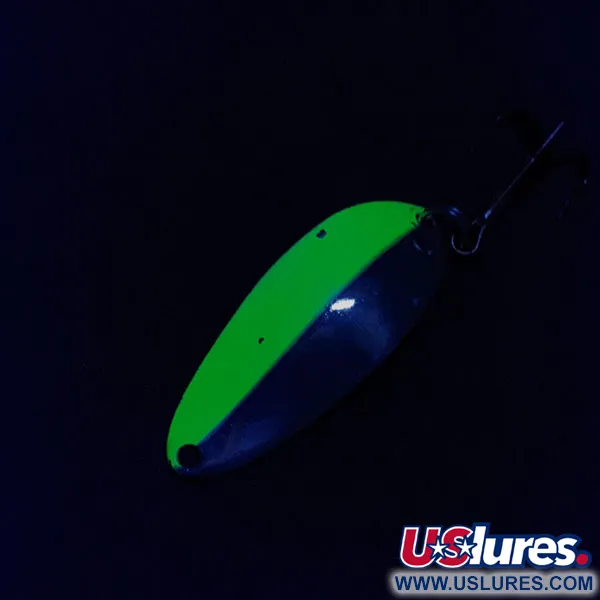 Vintage  Seneca Little Cleo (Hula Girl), 1/3oz nickel/green fishing spoon #18703