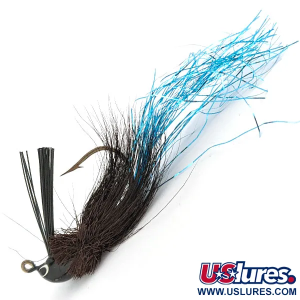 Vintage   Wahoo Bucktail Jig, 3/5oz black/blue fishing #18708