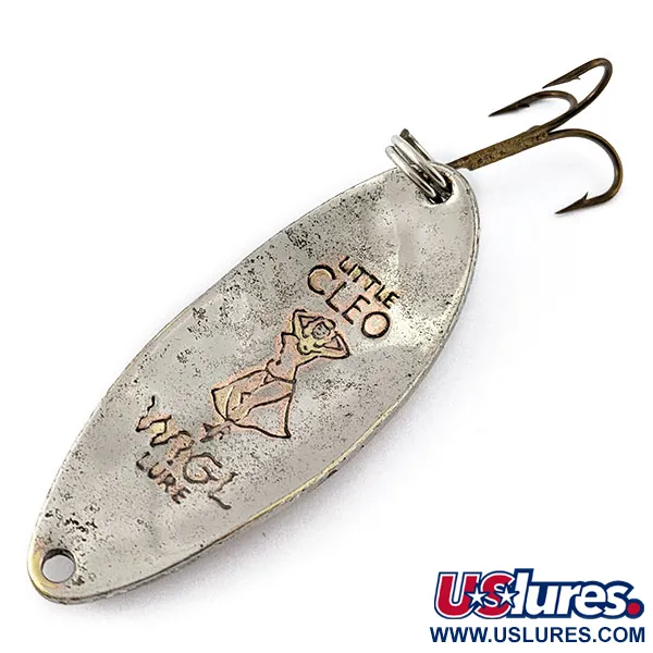 Vintage  Seneca Little Cleo (Hula Girl), 1/2oz nickel fishing spoon #18712