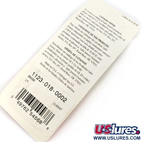  Luhr Jensen Lil' Kroc (Krocodile Stubby), 3/16oz gold fishing spoon #18727