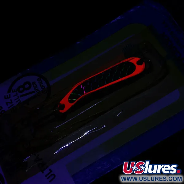   Luhr Jensen Hus-lure UV, 1/8oz nickel/red UV fishing spoon #18734