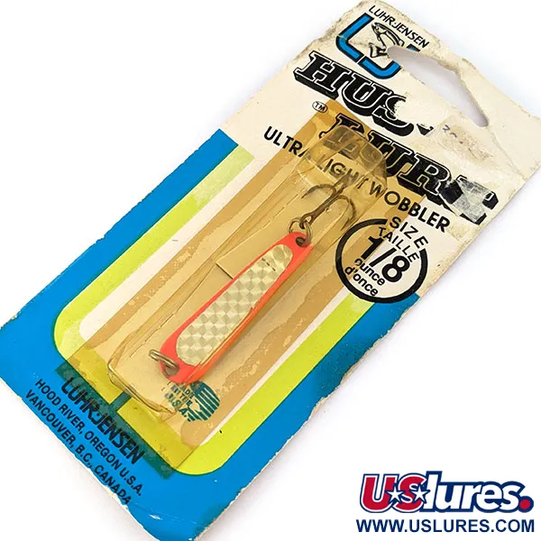   Luhr Jensen Hus-lure UV, 1/8oz nickel/red UV fishing spoon #18734