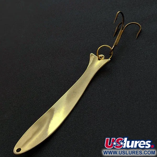 Vintage   Acme Flash-King Wobbler, 3/16oz gold fishing spoon #18737