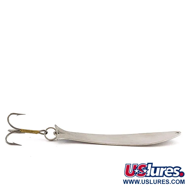 Vintage   Acme Flash-King Wobbler, 1/4oz nickel/blue fishing spoon #19591