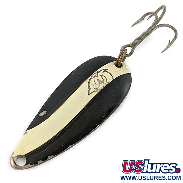 Vintage  Eppinger Dardevle Spinnie, 1/3oz Black Devle fishing spoon #18771