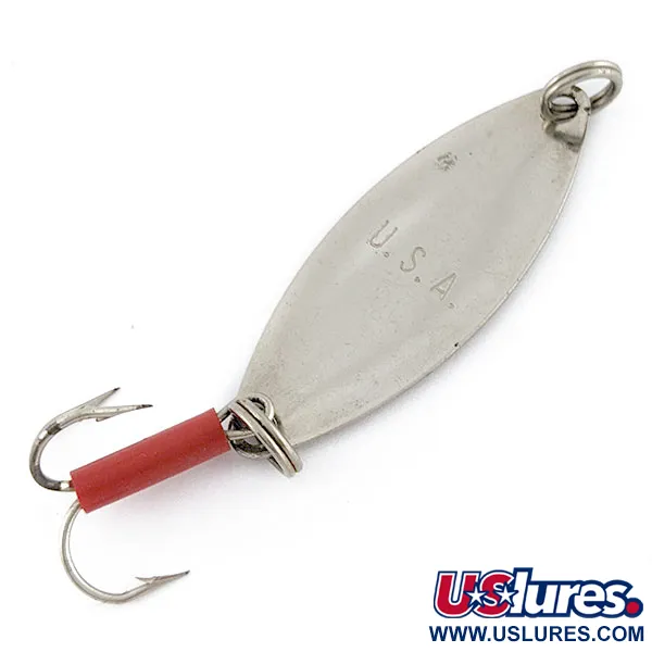 Vintage   Mepps Spoon 1, 1/4oz nickel/red fishing spoon #18773