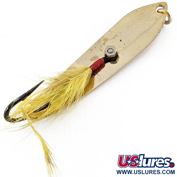 Vintage  Nungesser Troller Nungesser baby troller, 2/5oz gold fishing spoon #18777