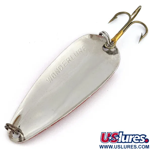 Vintage  Acme Wonderlure, 2/5oz red/white/nickel fishing spoon #18788