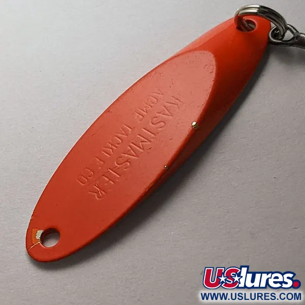 Vintage  Acme Kastmaster, 1/4oz orange/nickel fishing spoon #18799
