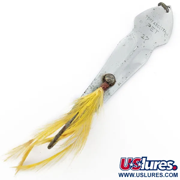 Vintage   Tony Accetta Pet Spoon 17, 3/4oz nickel fishing spoon #18812