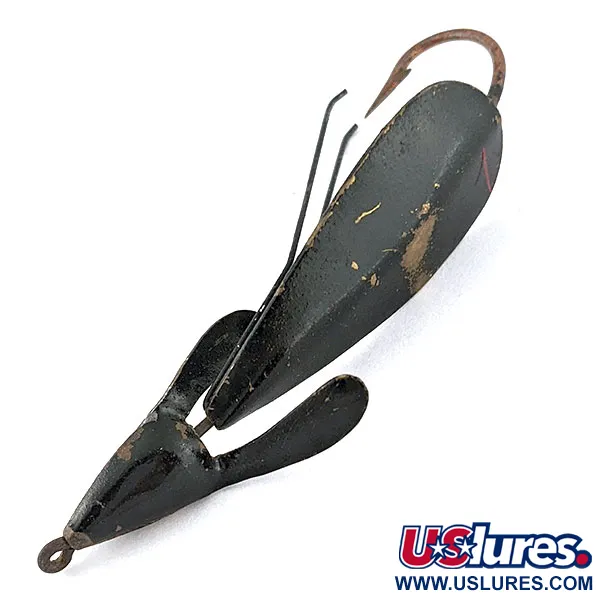 Vintage   Panther Martin Weed Wing, 2/5oz black fishing spoon #18821