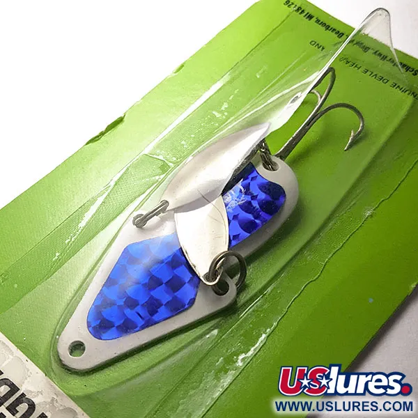   Eppinger Wingbat, 1/2oz white/blue hologram fishing spoon #20825