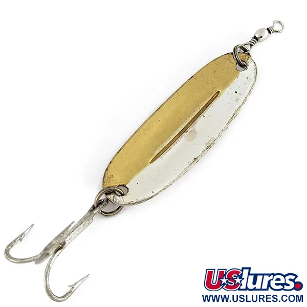 Vintage   Williams Wabler W40, 1/4oz gold Silver fishing spoon #18843