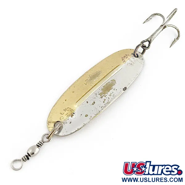 Vintage   Williams Wabler W40, 1/4oz gold Silver fishing spoon #18843