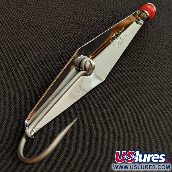 Vintage   James E. Clark Spoon #2, 2/5oz nickel fishing spoon #18866