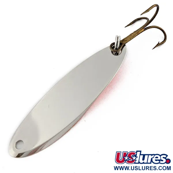 Vintage  Acme Kastmaster, 3/8oz nickel/orange fishing spoon #18897