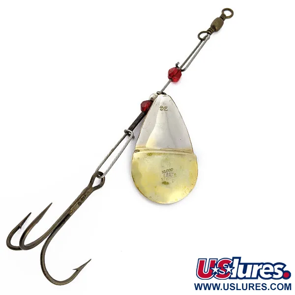 Vintage  Other 10000 lakes 92, 1/2oz nickel/gold/red spinning lure #18910