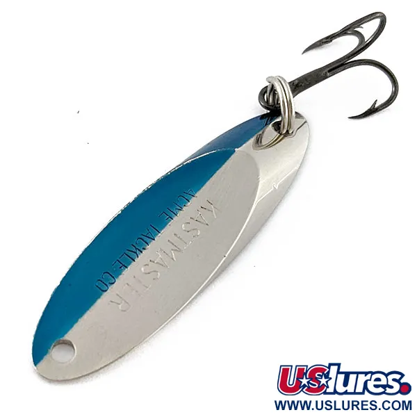 Vintage  Acme Kastmaster, 1/4oz nickel/blue fishing spoon #18929
