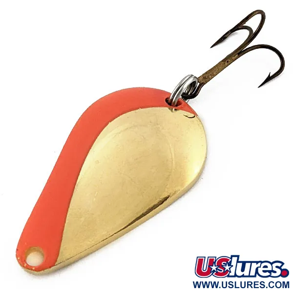 Vintage  Acme K.O. Wobbler, 1/2oz orange/gold fishing spoon #18951