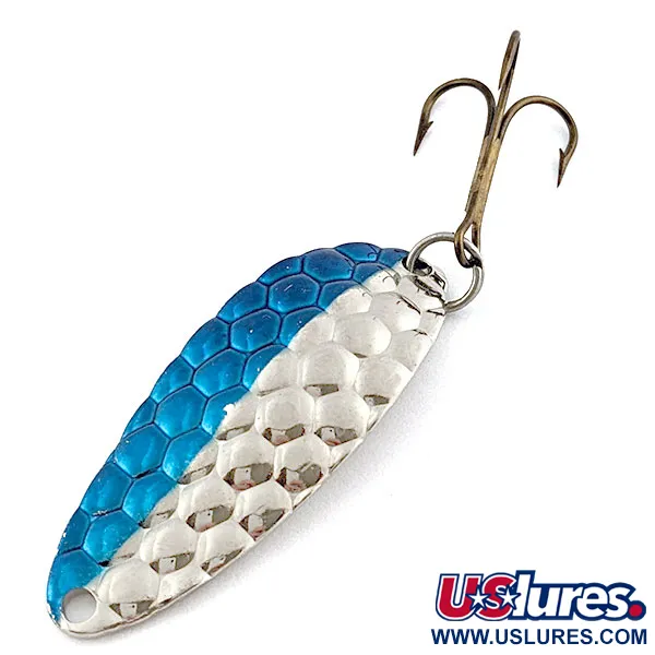 Vintage   Acme Little Cleo, 1/3oz nickel/blue fishing spoon #18953