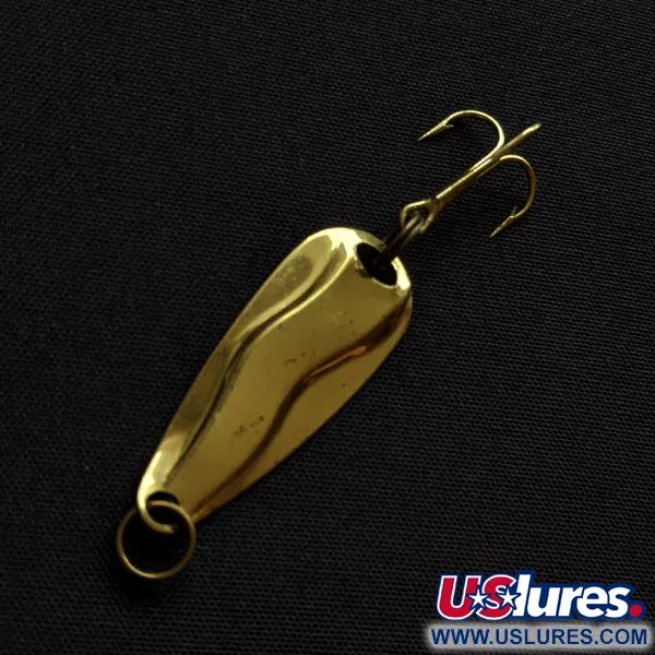 Vintage   Luhr Jensen Hot Shot W, 3/64oz gold fishing spoon #21776
