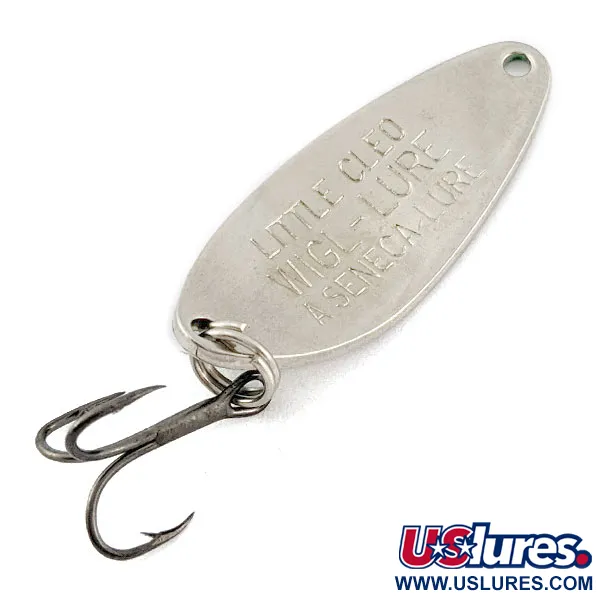 Vintage   Seneca Little Cleo, 1/4oz nickel/green fishing spoon #18966