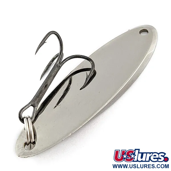 Vintage  Acme Kastmaster UV, 3/4oz nickel/green UV fishing spoon #18973