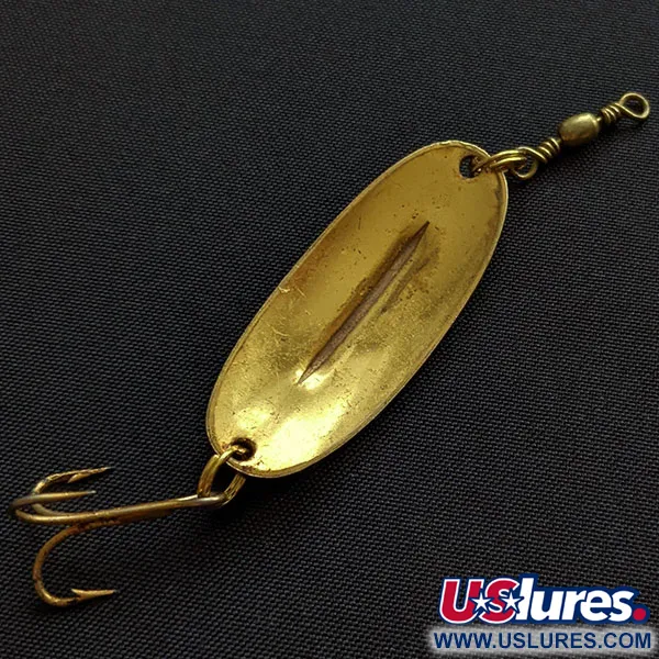 Vintage   Williams Wabler Heavy Weight WR30, 1/4oz gold fishing spoon #18980