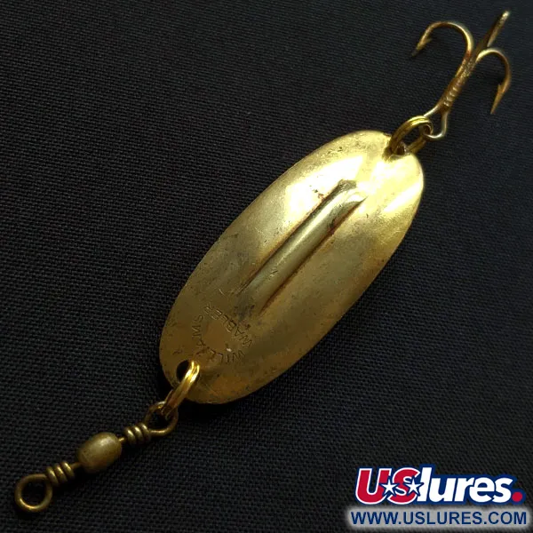 Vintage   Williams Wabler Heavy Weight WR30, 1/4oz gold fishing spoon #18980